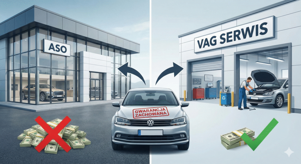 Porównanie kosztów przeglądu w ASO i VAG Serwis z zachowaniem gwarancji GVO